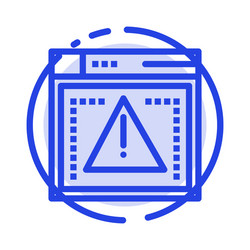 computing coding error blue dotted line icon vector image