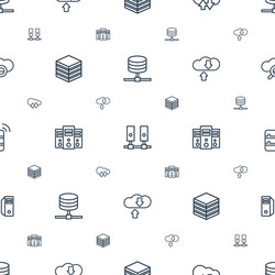 database icons pattern seamless white background vector image