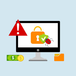 hacker activity computeralert notification vector image