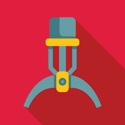 robotic arm picking up object with mechanical claw vector image