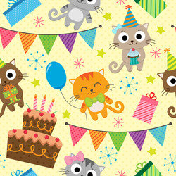 Birthday celebration seamless pattern Royalty Free Vector