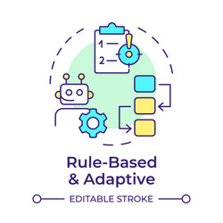 rule based and adaptive rpa multi color concept vector image