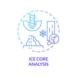 gradient thin line icon ice core analysis concept vector image