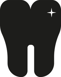 Tooth flat on white Royalty Free Vector Image - VectorStock