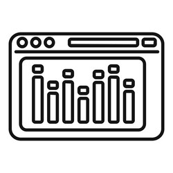 web page report icon outline paper data vector image