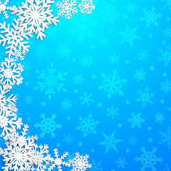 christmas background of snowflakes vector