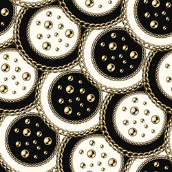 Checkered pattern with gold chains beads Vector Image
