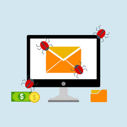 hacker activity computeralert notification vector image