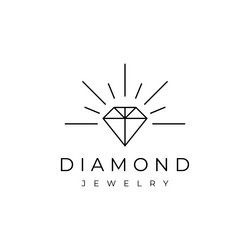 Luxury diamond logo design Royalty Free Vector Image