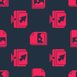 set computer monitor and cursor picture vector image