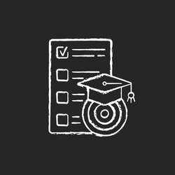 Workshop goals chalk white icon on black vector