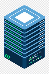 isometric server network 3d computer vector image