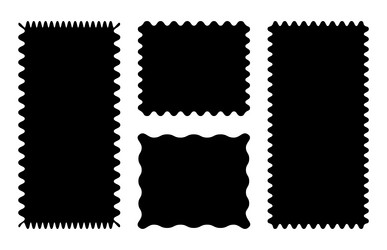 rectangular patterns with squiggly borders wave vector image