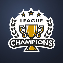 Champions League Trophy Icon vector de Stock