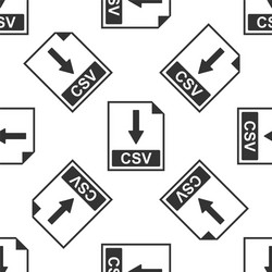 csv file document icon download button vector image