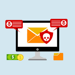 hacker activity computeralert notification vector image