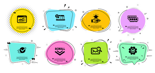 loyalty program checkbox and search mail icons vector image