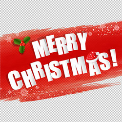 Merry christmas poster with snowflake vector