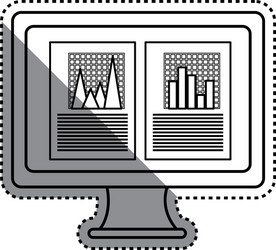 statistic graph report vector image