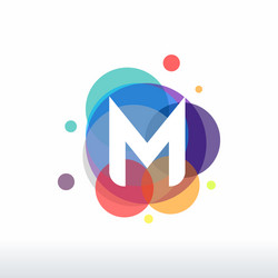 Abstract m initial logo designs concept colorful vector