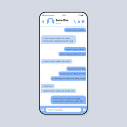 chat conversation smartphone interface template vector