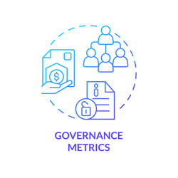 gradient thin line icon governance metrics concept vector image