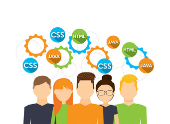 programming language design vector image