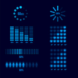 Loading icon on black Royalty Free Vector Image