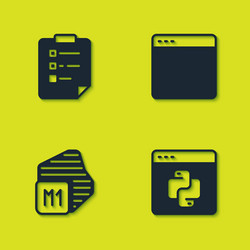 set clipboard with checklist python programming vector image