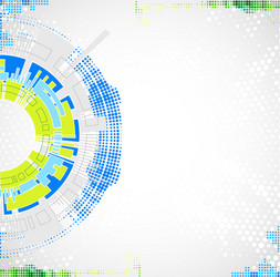 abstract technological background with various vector image