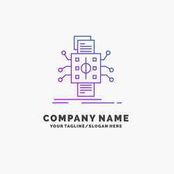 analysis data datum processing reporting purple vector image