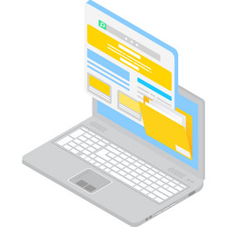 computer file folder icon pc archive vector image