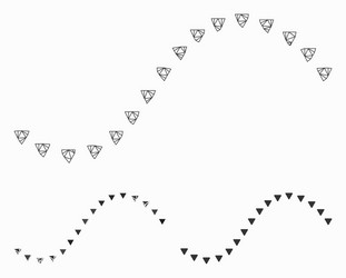 dotted function line mesh network model vector image