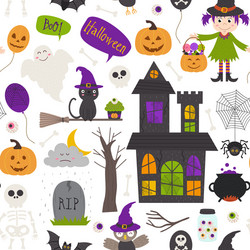 Halloween Seamless Pattern Vector Image