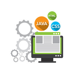 programming language design vector image