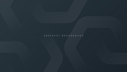 black background with hexagonal linear pattern vector image