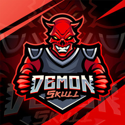 demon skull esport mascot logo design Vector Image