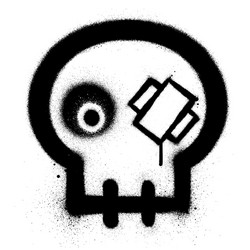 Injured Graffiti Skull Icon Vector Image