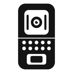 intercom device connecting people with audio vector image