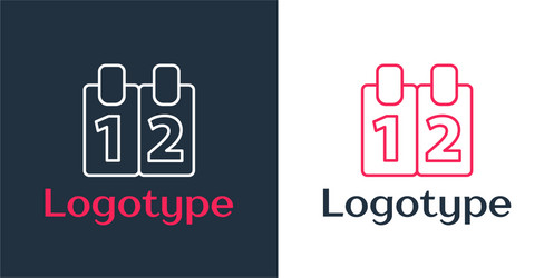logotype line mathematics function cosine icon vector image