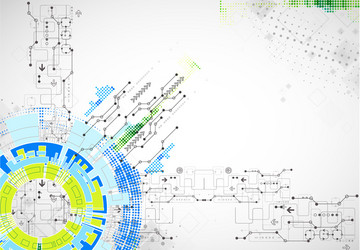 abstract technological background with various vector image