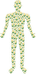 Corn person figure vector