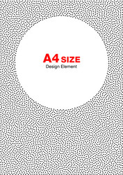 halftone dots frame circle background a4 size vector image