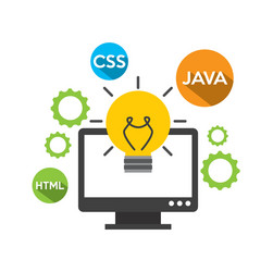 programming language design vector image