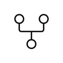 code fork icon isolated on white background vector image