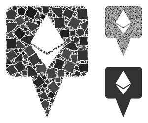 ethereum map pointer composition icon rough vector image