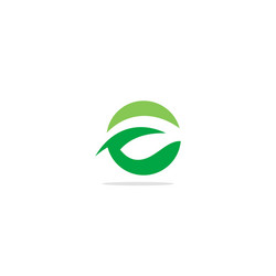 Green leaf abstract eco logo Royalty Free Vector Image
