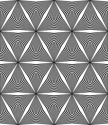 Seamless hexagonal triangle line pattern vector