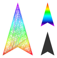 Spectrum net gradient arrowhead up icon vector