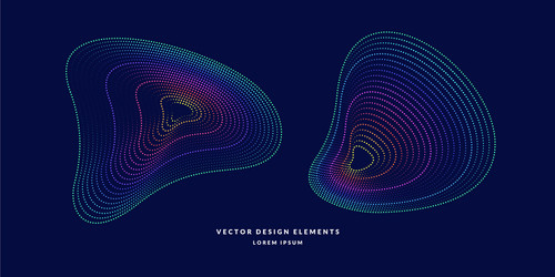 Abstract background with dynamic waves vector